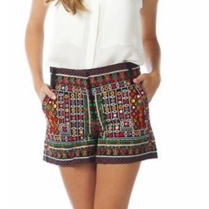 Tolani Sally Embroidered Shorts Black Small